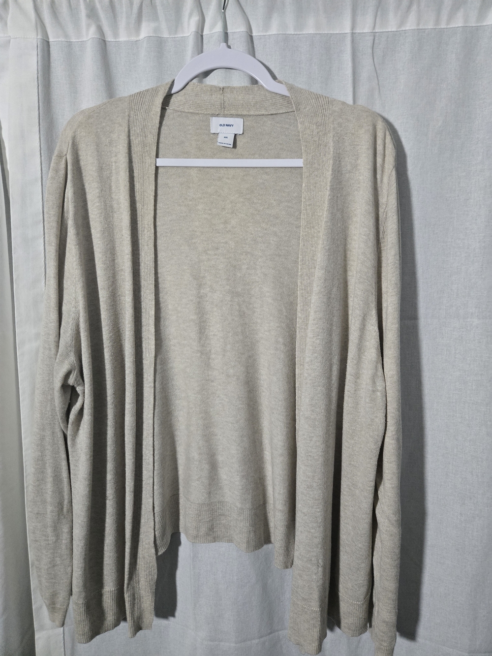 Old Navy Lightweight Open-Front Beige Cardigan